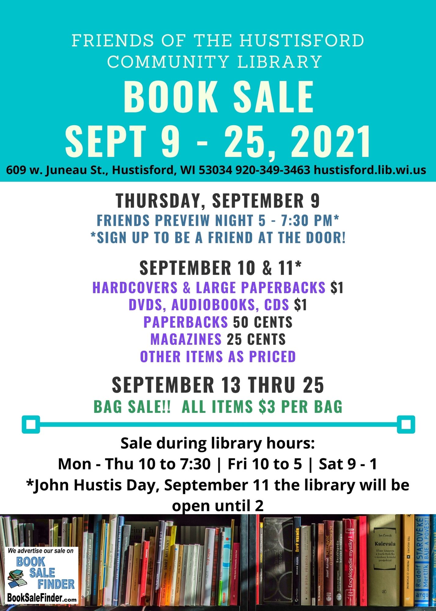 Hustisford Community Library 609 W. Juneau St, Hustisford WI 53034