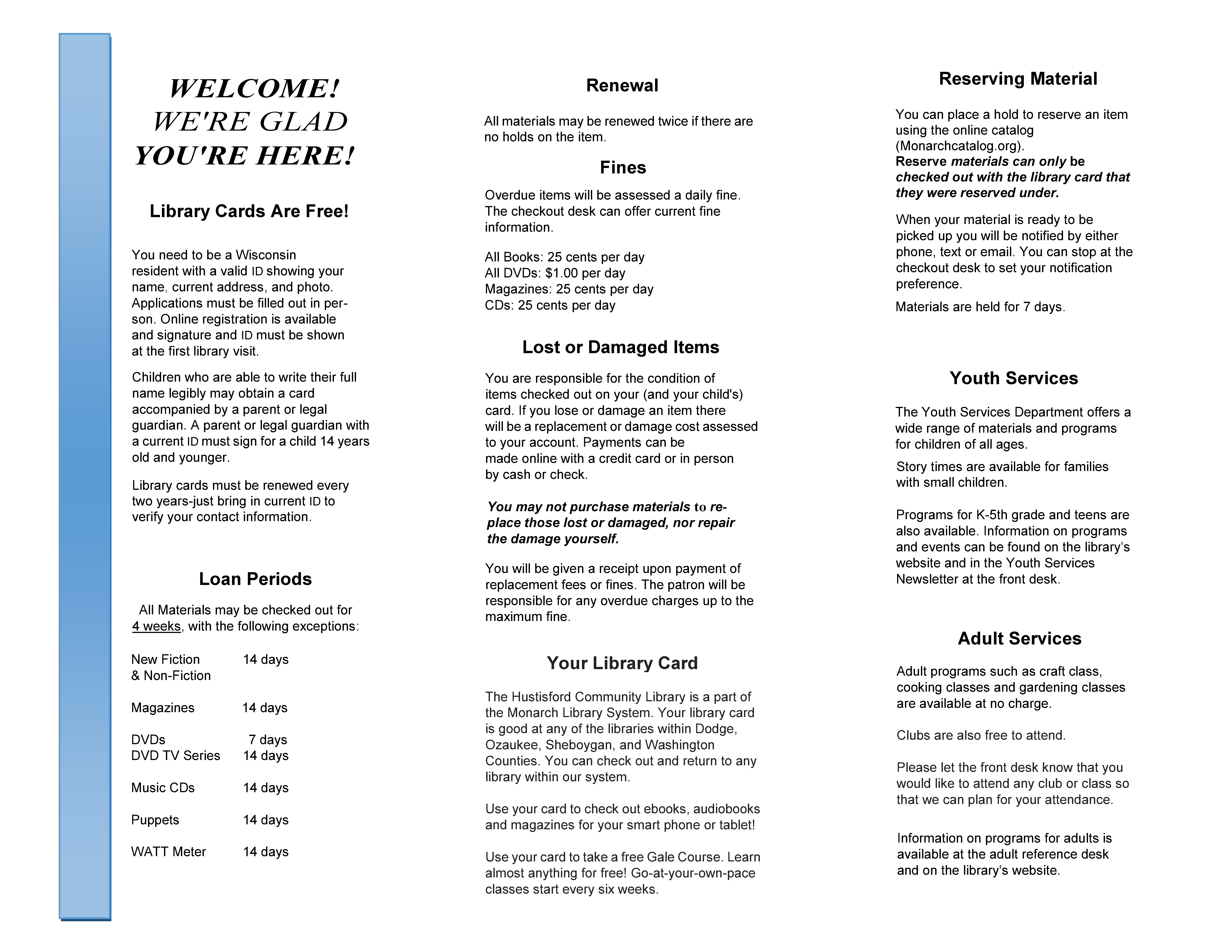 About Us Hustisford Community Library