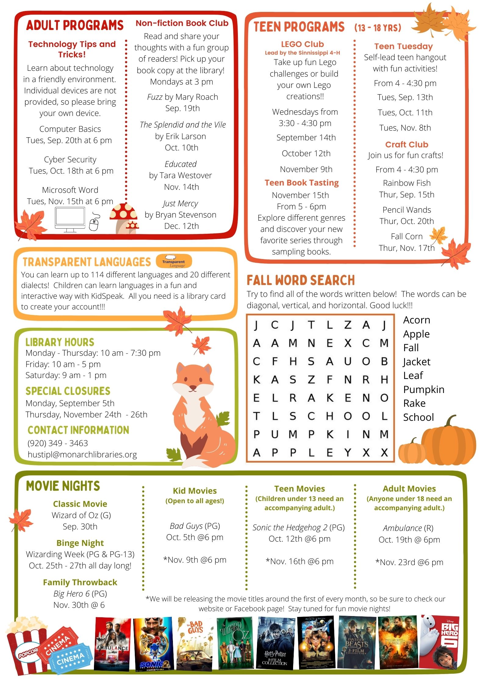 Hustisford Community Library 609 W. Juneau St, Hustisford WI 53034