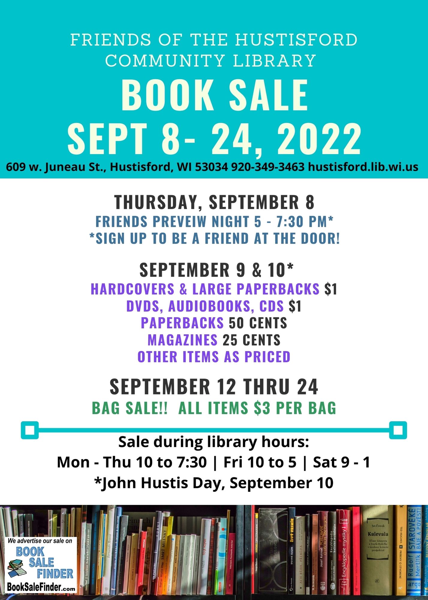 Hustisford Community Library 609 W. Juneau St, Hustisford WI 53034