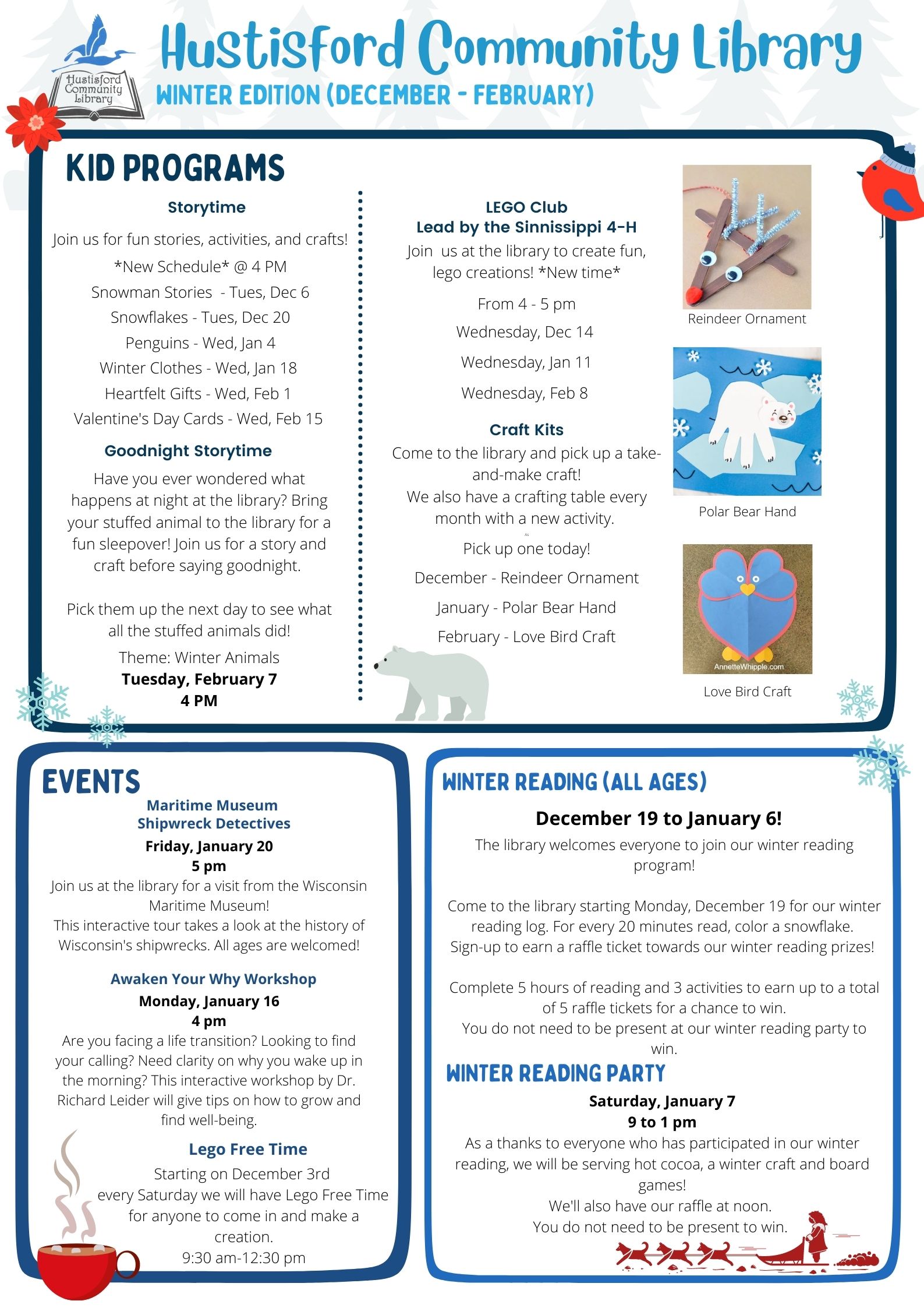 Hustisford Community Library 609 W. Juneau St, Hustisford WI 53034